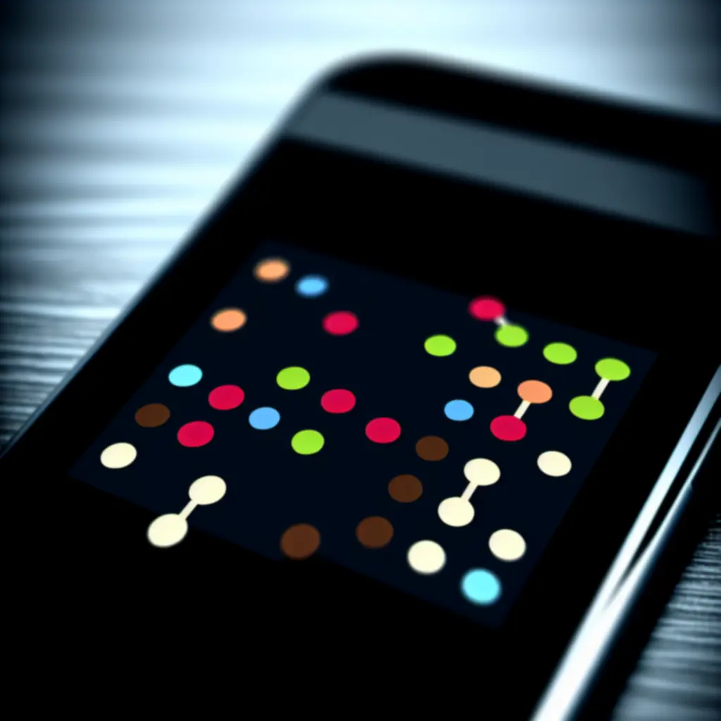 Schemat przykładowej planszy poziomu Flow Free