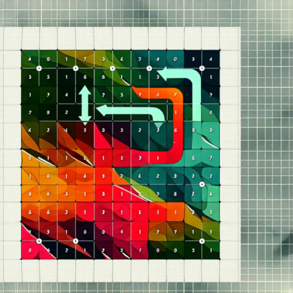 Wizualizacja rozwiązania planszy Flow Free przedstawiona krok po kroku